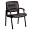 Emma and Oliver Faux Leather Executive Reception Chair with Powder Coated Frame